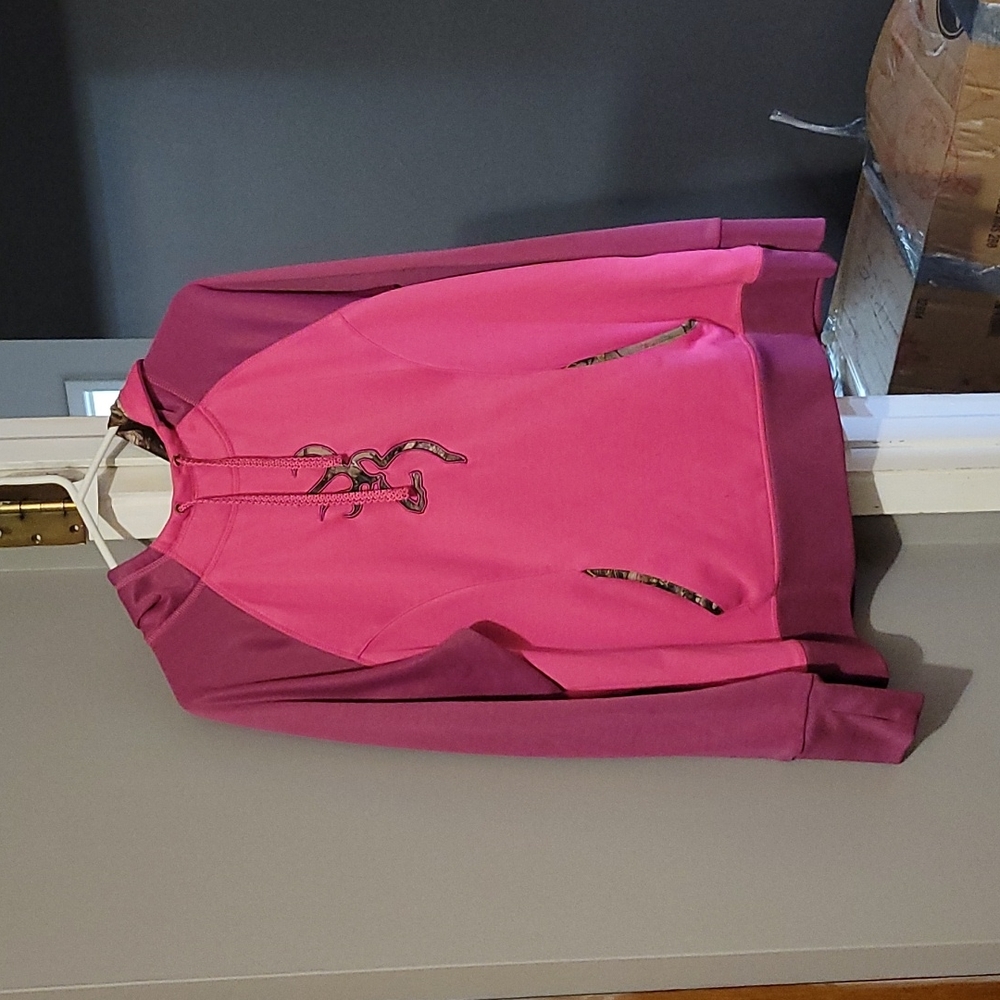 Pink/Purple Browning Sweater Size Large